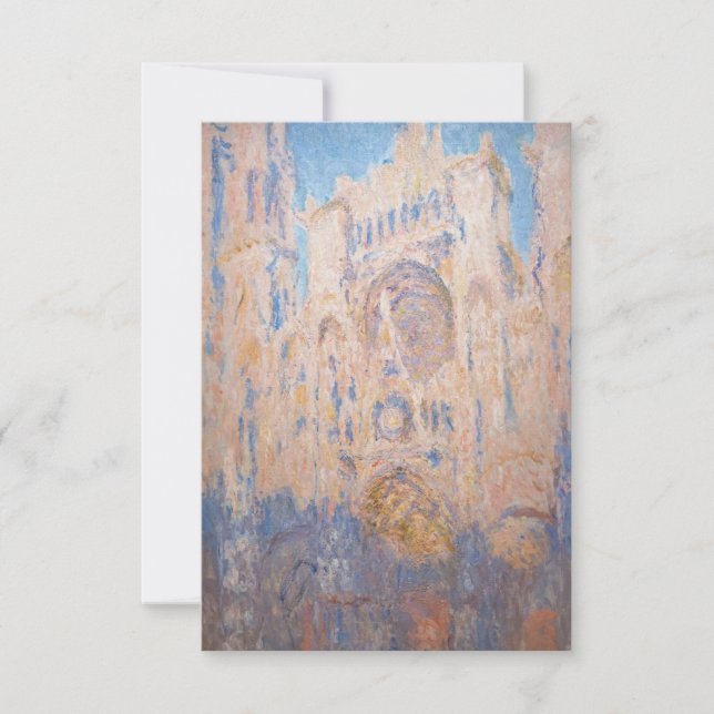 Tarjeta De Agradecimiento Claude Monet - Catedral de Rouen al atardecer (Anverso)
