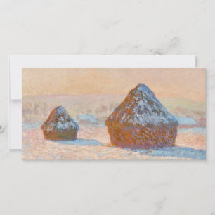Tarjeta De Agradecimiento Claude Monet - Causas de nieve, efecto Nieve, maña