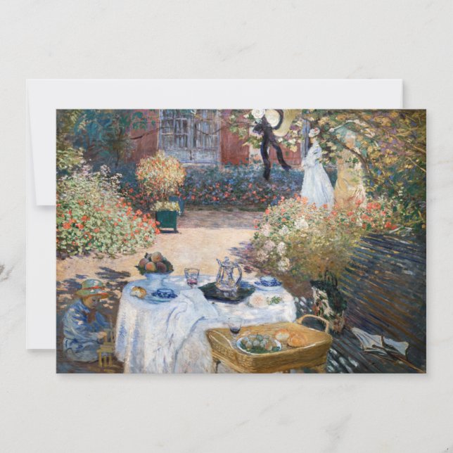 Tarjeta De Agradecimiento Claude Monet - El almuerzo, panel decorativo (Anverso)