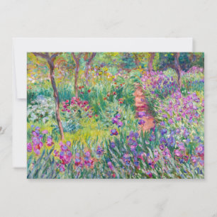 Tarjeta De Agradecimiento Claude Monet - El jardín de iris en Giverny