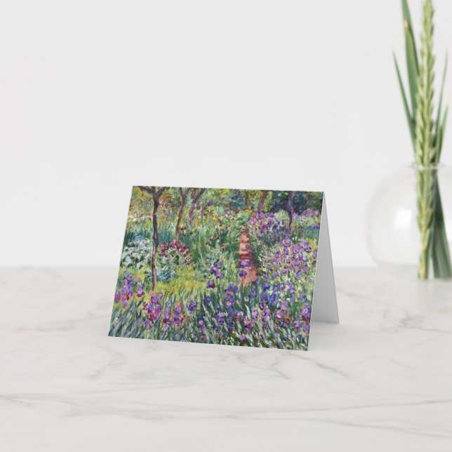 Tarjeta De Agradecimiento Claude Monet - El jardín del artista en Giverny (Anverso)