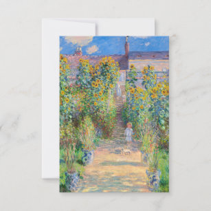Tarjeta De Agradecimiento Claude Monet - El jardín del artista en Vetheuil