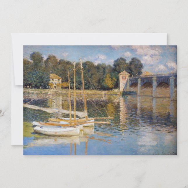 Tarjeta De Agradecimiento Claude Monet - El puente argentino (Anverso)
