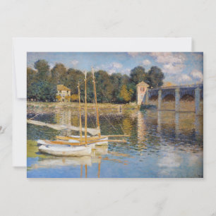 Tarjeta De Agradecimiento Claude Monet - El Puente de Argenteuil