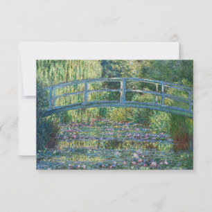 Tarjeta De Agradecimiento Claude Monet - estanque de Lily del Agua, Armonía 