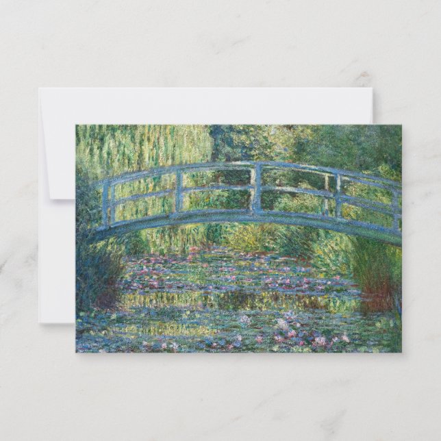 Tarjeta De Agradecimiento Claude Monet - estanque de Lily del Agua, Armonía  (Anverso)