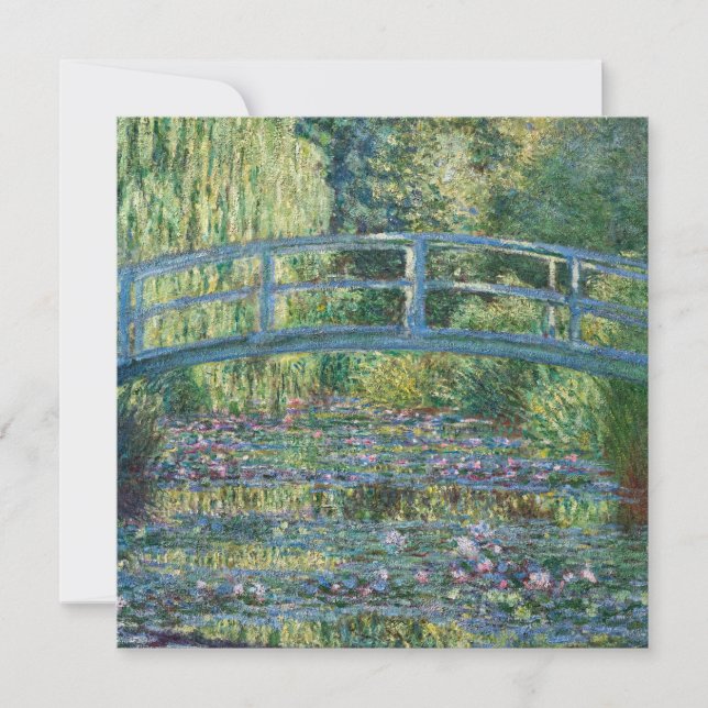 Tarjeta De Agradecimiento Claude Monet - estanque de Lily del Agua, Armonía  (Anverso)