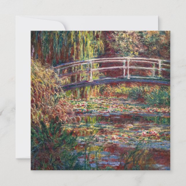 Tarjeta De Agradecimiento Claude Monet - estanque de Lily del Agua, Armonía  (Anverso)