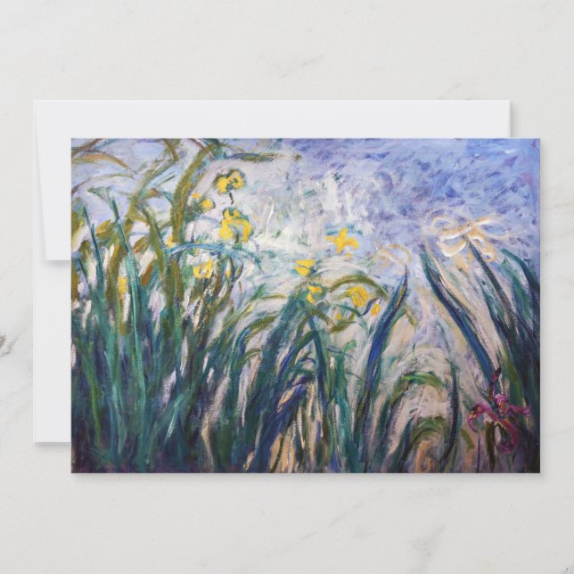 Tarjeta De Agradecimiento Claude Monet - Irlandeses amarillos y morados (Anverso)