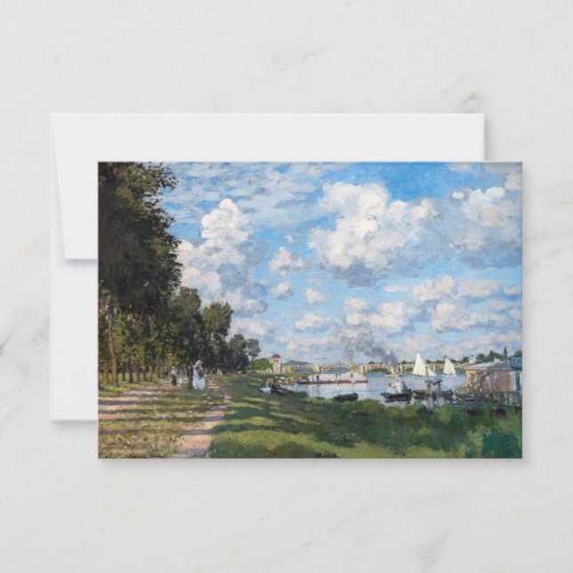 Tarjeta De Agradecimiento Claude Monet - La cuenca de Argenteuil (Anverso)