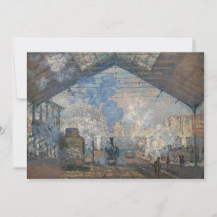 Tarjeta De Agradecimiento Claude Monet - La Estación de Saint-Lazare