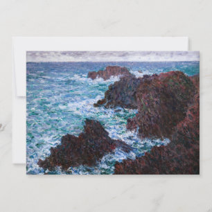 Tarjeta De Agradecimiento Claude Monet - Las rocas en Belle-Ile, Costa Salva