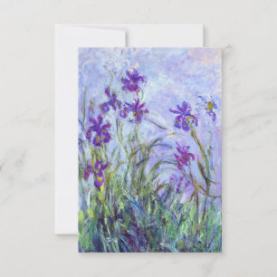 Tarjeta De Agradecimiento Claude Monet - Lilas Irises / Iris Mauves