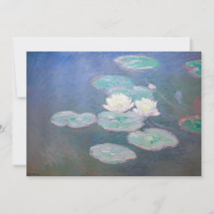 Tarjeta De Agradecimiento Claude Monet - Lilies de agua, efecto nocturno