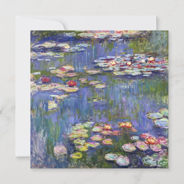 Tarjeta De Agradecimiento Claude Monet - Lilies de agua / Nympheas (Anverso)
