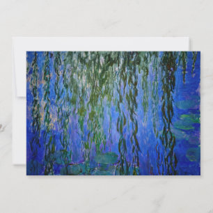 Tarjeta De Agradecimiento Claude Monet - Lilis de agua con sauce lloroso