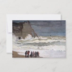 Tarjeta De Agradecimiento Claude Monet - Mar agitado en Etretat