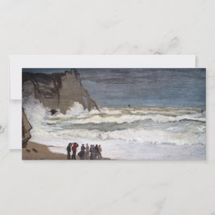 Tarjeta De Agradecimiento Claude Monet - Mar agitado en Etretat