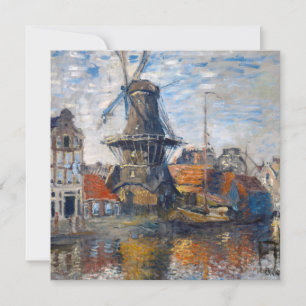 Tarjeta De Agradecimiento Claude Monet - Molino de viento, Amsterdam
