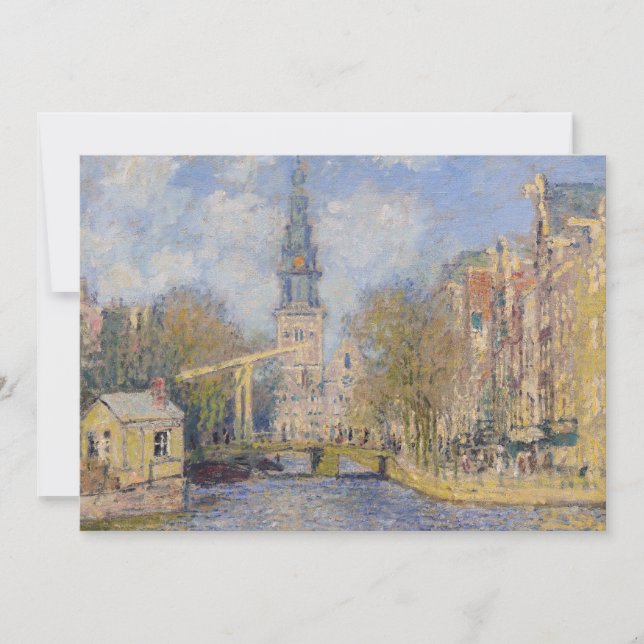 Tarjeta De Agradecimiento Claude Monet - Molinos de viento cerca de Zaandam (Anverso)