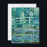 Tarjeta De Agradecimiento Claude Monet - Nieves Y Puente Japonés<br><div class="desc">Claude Monet - Lilies De Agua Y Puente Japonés (1899)</div>