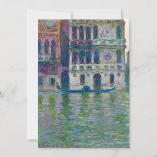 Tarjeta De Agradecimiento Claude Monet - Palazzo Dario (Anverso)