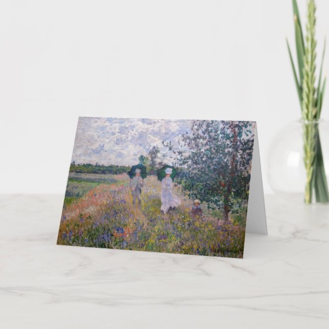Tarjeta De Agradecimiento Claude Monet - Paseo cerca de Argentina (Anverso)