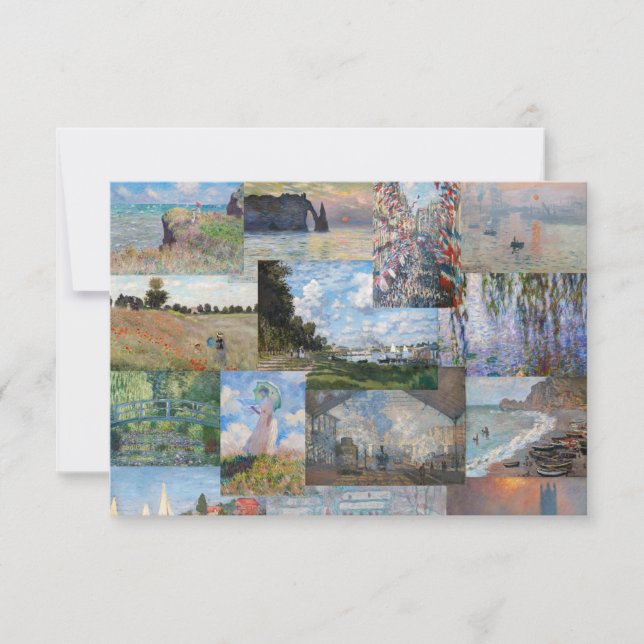 Tarjeta De Agradecimiento Claude Monet - Patchwork (Anverso)