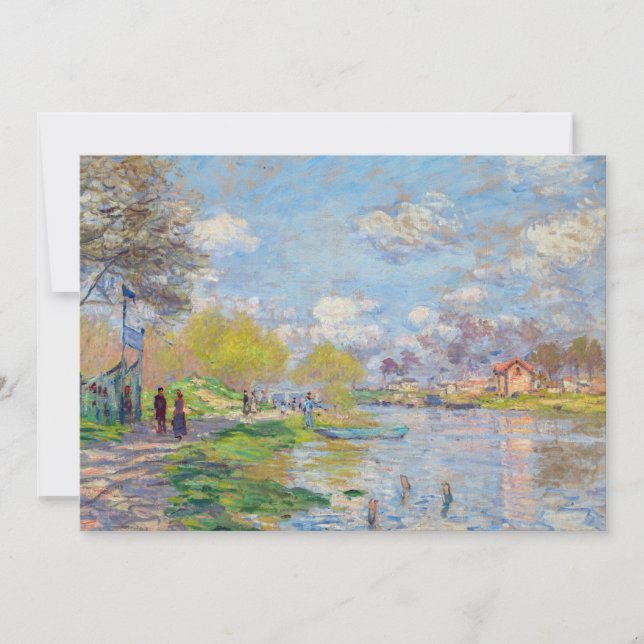 Tarjeta De Agradecimiento Claude Monet - Primavera por el Sena (Anverso)