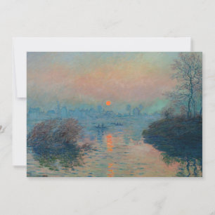 Tarjeta De Agradecimiento Claude Monet - Puesta de sol en el Sena en Lavacou