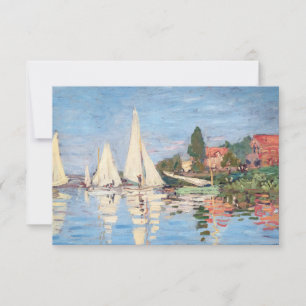 Tarjeta De Agradecimiento Claude Monet - Regatas en Argenteuil