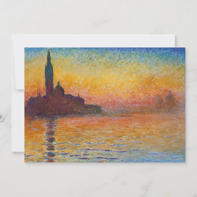 Tarjeta De Agradecimiento Claude Monet - San Giorgio Maggiore en Dusk (Anverso)
