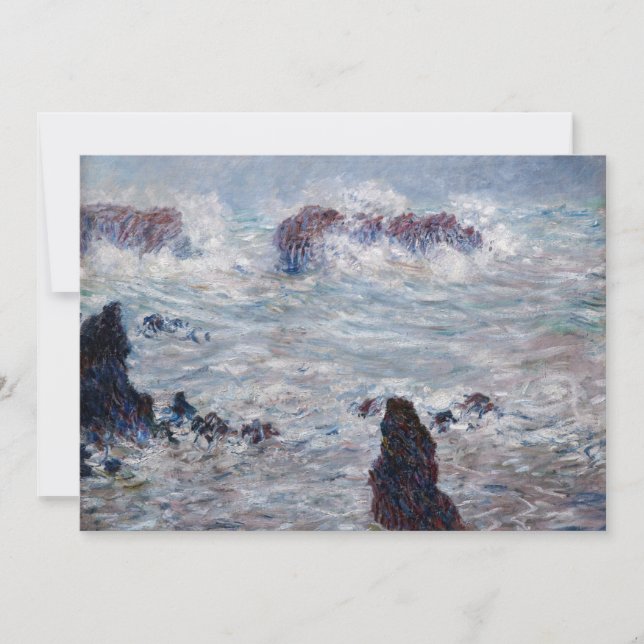 Tarjeta De Agradecimiento Claude Monet - Tormenta frente a la costa de Belle (Anverso)