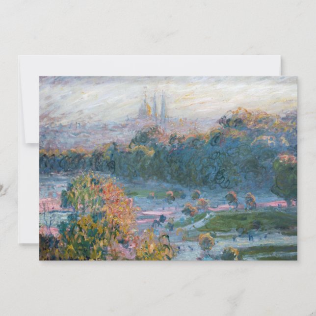 Tarjeta De Agradecimiento Claude Monet - Vista de las Tullerías, estudio (Anverso)