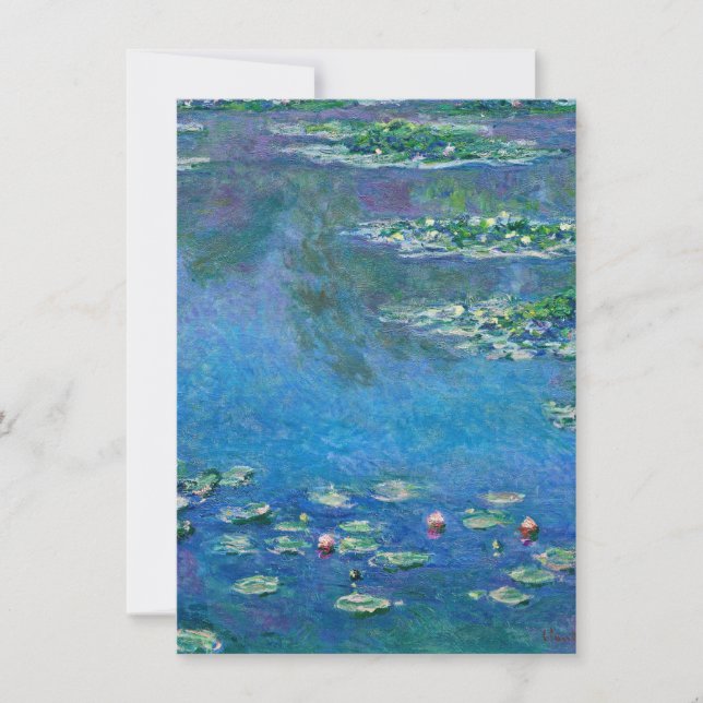 Tarjeta De Agradecimiento Claude Monet - Water Lilies 1906 (Anverso)