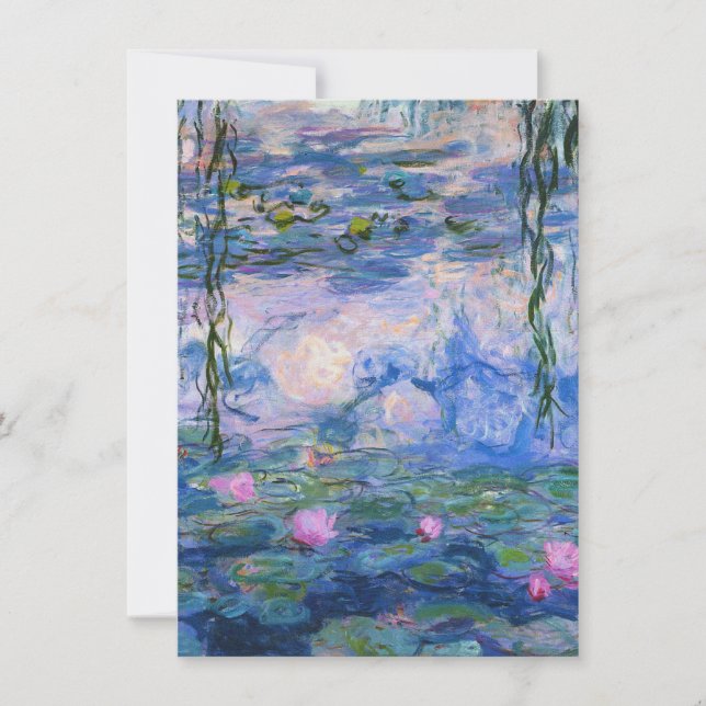 Tarjeta De Agradecimiento Claude Monet - Water Lilies 1919 (Anverso)