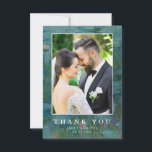 Tarjeta De Agradecimiento Claude Monet Water Lilies Boda<br><div class="desc">Boda de fotos: tarjeta de agradecimiento mostrando su mensaje personalizado a los invitados bodas sobre el fondo de pintura de Claude Monet Water Lilies.</div>