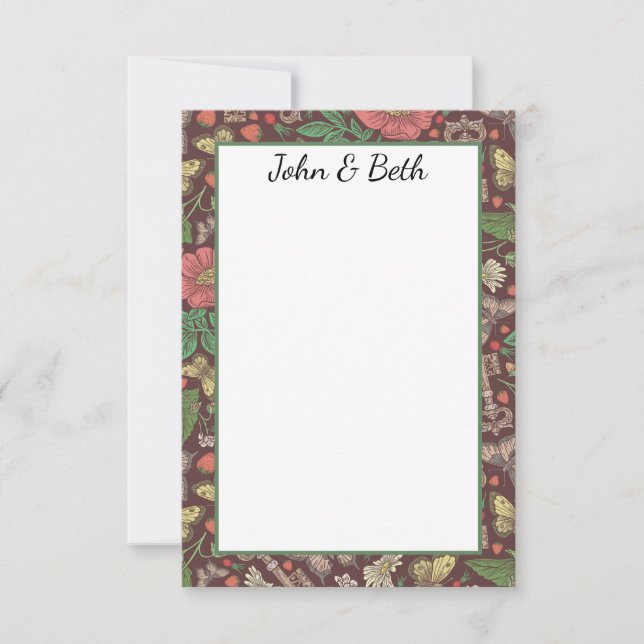 Tarjeta De Agradecimiento Claves de mariposa victorianas de Steampunk Vintag (Anverso)