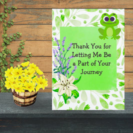 Tarjeta De Agradecimiento Client Appreciation Note – Green Pastel Floral