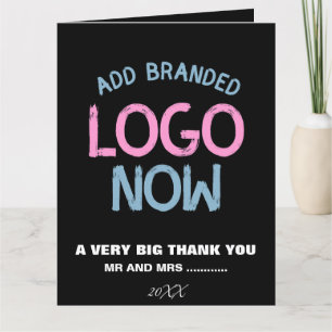 TARJETA DE AGRADECIMIENTO CLIENTE SENCILLO Y CONTEMPORÁNEO LIMPIO DE MODA NE
