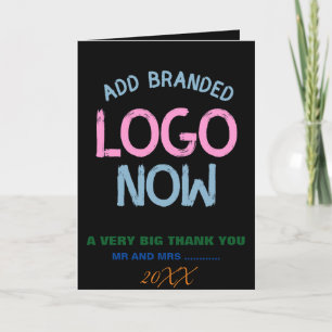 TARJETA DE AGRADECIMIENTO CLIENTE SENCILLO Y CONTEMPORÁNEO LIMPIO DE MODA NE