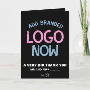 TARJETA DE AGRADECIMIENTO CLIENTE SENCILLO Y CONTEMPORÁNEO LIMPIO DE MODA NE