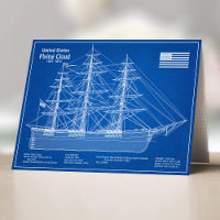 Clipper Ship Flying Cloud - Blueprint ABD