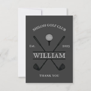 Tarjeta De Agradecimiento Club de Cruz para Amantes del Golf