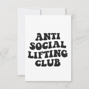 Tarjeta De Agradecimiento Club de Levantamiento Antisocial Amante del Gimnas