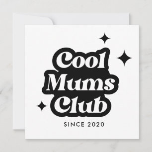 Tarjeta De Agradecimiento club de mamás modernas y geniales Vintage Retro Gr