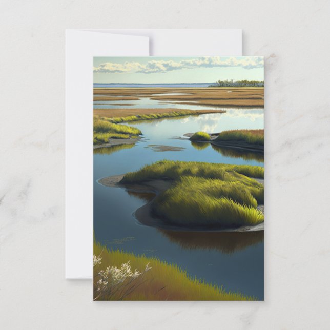 Tarjeta De Agradecimiento Coastal Tranquility (Anverso)