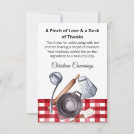 Tarjeta De Agradecimiento Cocina de un Pincel de Amor Desayuno Nupcial