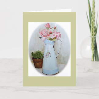 Tarjeta De Agradecimiento Cocina francesa y rosas