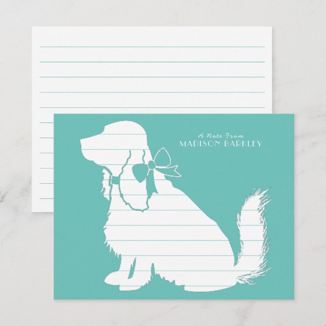 Tarjeta De Agradecimiento Cocker Spaniel Dog Puppy (Anverso / Reverso)
